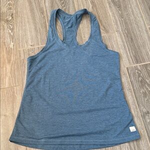 Vuori Heathered Blue Tank Top super soft womens size medium racerback tank EUC